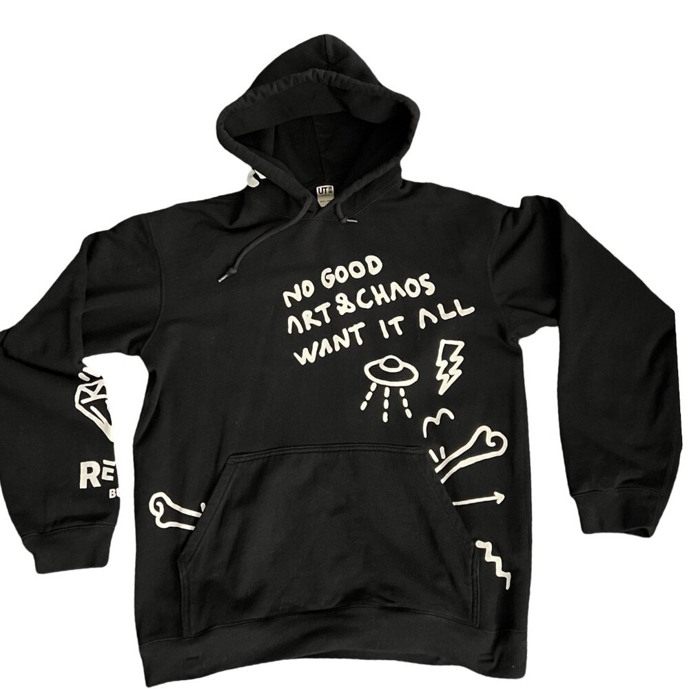 UNIQLO x Trevor Trouble Andrew  / The Message Long Sleeve Sweat Hoodie/ Size M